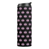 Roze pompoen en zwart thermosbeker (Gedraaid links)