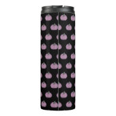 Roze pompoen en zwart thermosbeker (Achterkant)