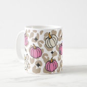 Roze Pompoen Esthetische Halloween Koffiemok (Voorkant links)