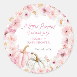 Roze Pompoen Favoriet Ronde Sticker