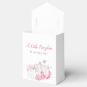 Roze pompoen Floral Baby Girl Shower Bedankdoosjes (Geopend)