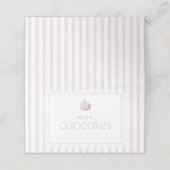 Roze pompoen Gevouwen Menu Kaart (Buitenkant ongevouwen)