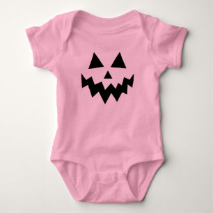 Roze Pompoen Halloween Jack O lantaarn Romper