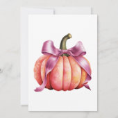 Roze pompoen | Herfst Baby shower Kaart (Achterkant)