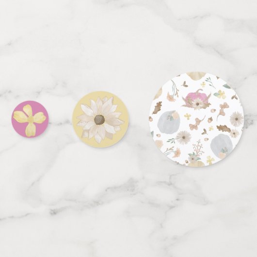 Roze Pompoen Herfst Baby shower Tabel Confetti (Achterkanten)