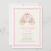 Roze Pompoen Herfst Baby Shower Uitnodiging (Voorkant)