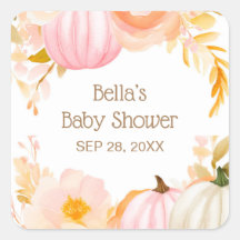 Roze Pompoen Herfst Baby shower