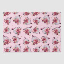 Roze pompoen herfst florale waterverf patroon
