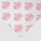 Roze Pompoen Herfst Goud Oh Baby! Shower Tissuepapier (Detail)