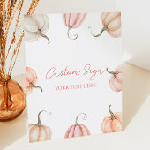 Roze pompoen Herfst Herfst Custom Party Reclamebord Met Voetstuk