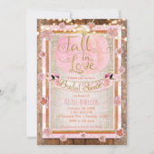 Roze pompoen Herfst in Liefde Rustiek Vrijgezellen Kaart (Voorkant)