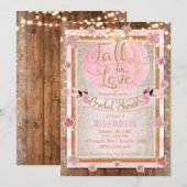 Roze pompoen Herfst in Liefde Rustiek Vrijgezellen Kaart (Voorkant / Achterkant)