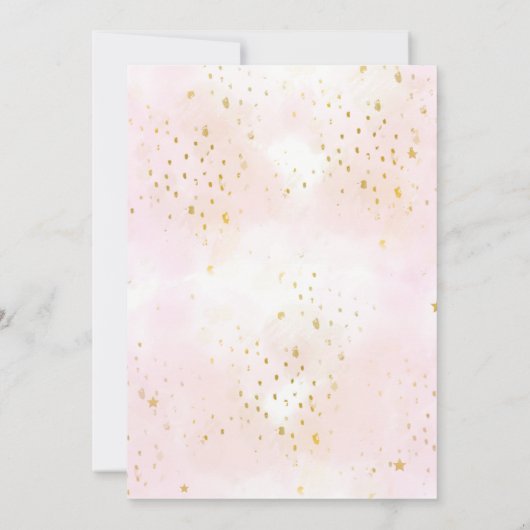 Roze Pompoen Herfst Meisje Baby shower Dank u kaar Kaart (Achterkant)