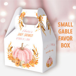 Roze Pompoen Herfst Meisje Baby shower Favor Box Bedankdoosjes