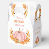 Roze Pompoen Herfst Meisje Baby shower Favor Box Bedankdoosjes (Geopend)