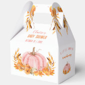 Roze Pompoen Herfst Meisje Baby shower Grote Tafel Bedankdoosjes (Achterkant)
