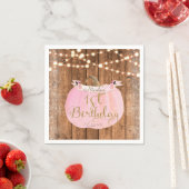 Roze Pompoen Herfst Rustieke Houten Lichten 1e Ver Servetten (Insitu)