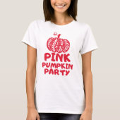 Roze pompoen Herfst T-shirt (Voorkant)