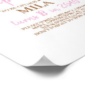 Roze Pompoen Herfst Verjaardag Party Time Capsule  Poster (Hoek)