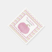 Roze pompoen Herfst Verjaardagsfeest servetten (Hoek)