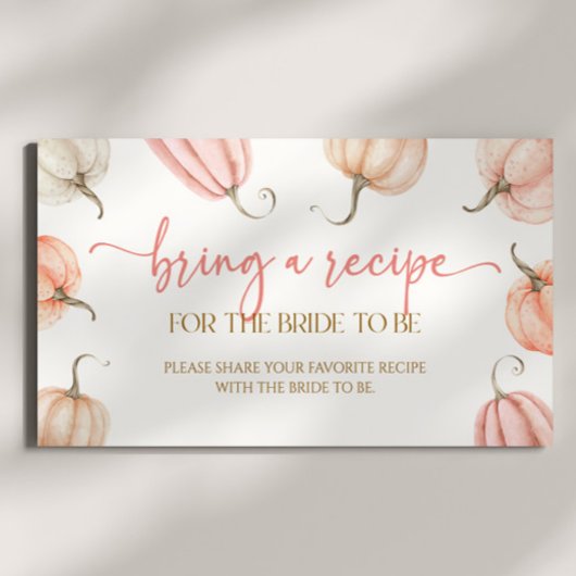 Roze pompoen Herfst Vrijgezellenfeest Breng een re Informatiekaartje