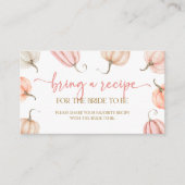 Roze pompoen Herfst Vrijgezellenfeest Breng een re Informatiekaartje (Voorkant)