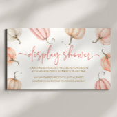 Roze Pompoen Herfst Vrijgezellenfeest Display Douc Informatiekaartje