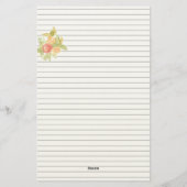 Roze Pompoen Herfstruizen Lijn Briefpapier (Achterkant)
