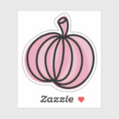 Roze Pompoen Illustratie Sticker (Vel)