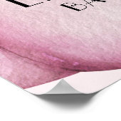 Roze Pompoen Meisje Baby shower Welkom Poster (Hoek)