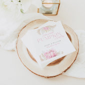 Roze Pompoen Meisje Bloemen Bow Baby shower Servet