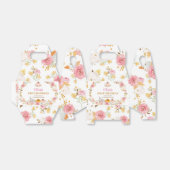 Roze pompoen meisje eerste verjaardag gunstbox bedankdoosjes (Uitgevouwen)