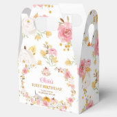 Roze pompoen meisje eerste verjaardag gunstbox bedankdoosjes (Geopend)