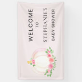 Roze Pompoen Meisjes Herfst Baby shower Welkom Spandoek (Verticaal)