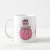 Roze pompoen met Schattigee kat Koffiemok (Links)