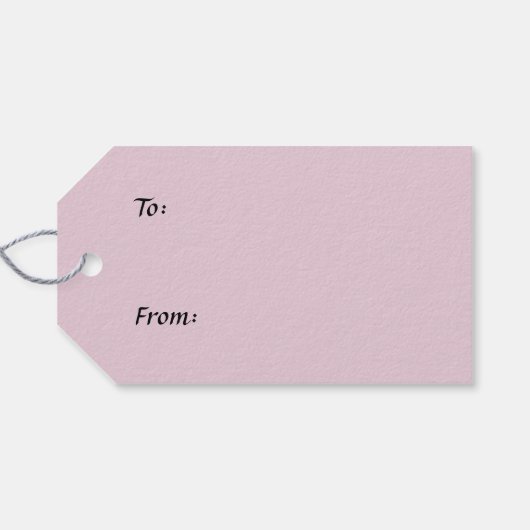 Roze Pompoen met zwarte strik Cadeaulabel (Achterkant Horizontaal)