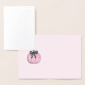 Roze Pompoen met zwarte strik Folie Kaarten (Display)