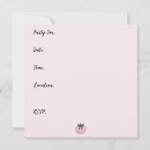 Roze pompoen met zwarte strik kaart (Achterkant)