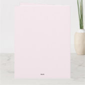 Roze pompoen met zwarte strik kaart (Achterkant)