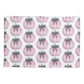 Roze Pompoen met zwarte strik Kussensloop (Achterkant)