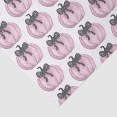 Roze Pompoen met zwarte strik Tissuepapier (Detail)