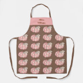 Roze Pompoen Oogst Thanksgiving Cadeaus Schort (Voorkant)