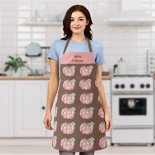 Roze Pompoen Oogst Thanksgiving Cadeaus Schort