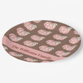 Roze Pompoen Oogst Thanksgiving Diner Papieren Bordje (Gekanteld)