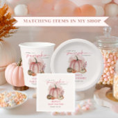 Roze pompoen op haar manier meisje Baby shower pap Servet
