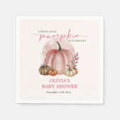Roze pompoen op haar manier meisje Baby shower pap Servet (Voorkant)