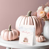 Roze pompoen op haar weg Herfst meisje Baby shower Bedankdoosjes