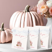 Roze pompoen op haar weg Herfst meisje Baby shower Bedankdoosjes