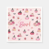 Roze pompoen papier Bord servetten (Voorkant)