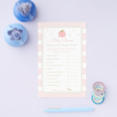 Roze pompoen raden prijsspel Baby shower Flyer (Enkel)